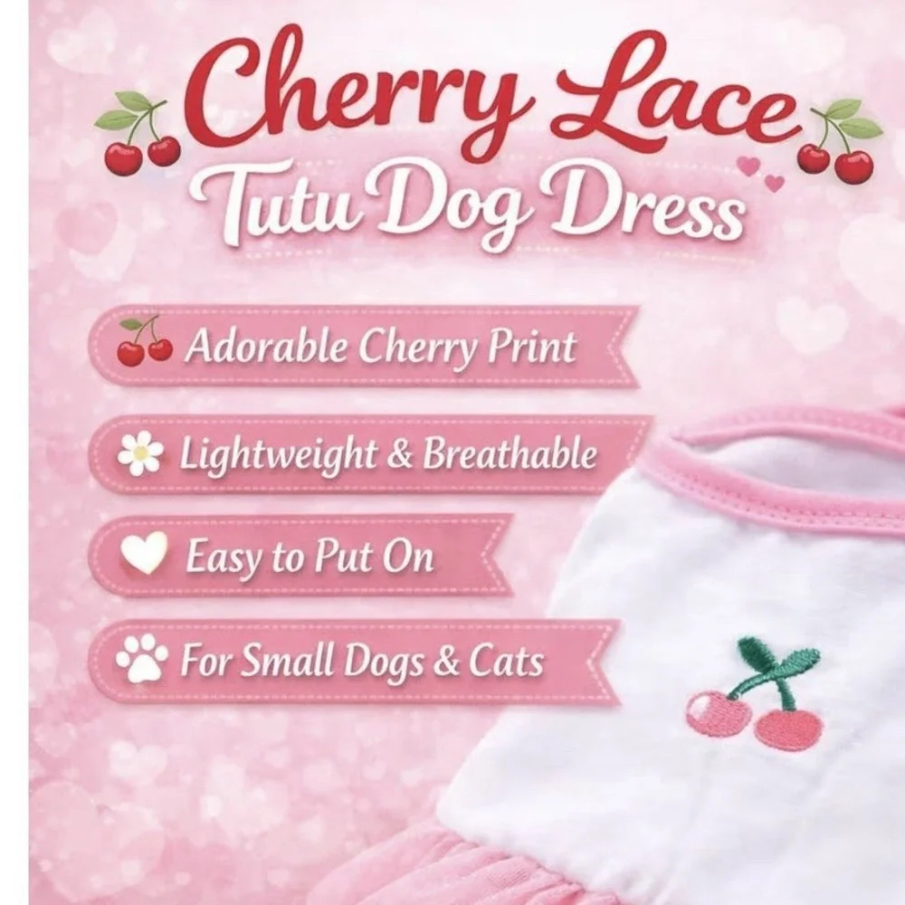 Pet Dog Cat Slip Dress Summer Cute Puppies Outwear‎ Size Medium